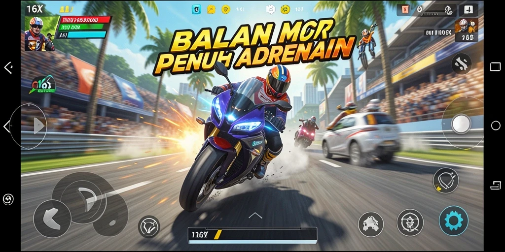 Gameplay seru dan menegangkan dari 116X saat balapan.