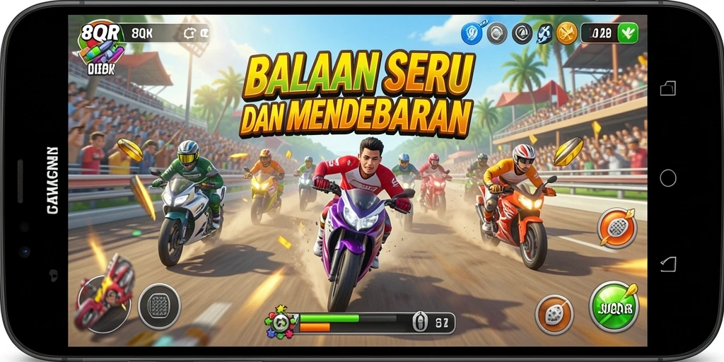 Gameplay Racing yang memukau dengan grafis tinggi dan lintasan menantang.