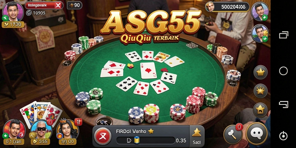 Tampilan gameplay ASG55 dengan suasana QiuQiu yang menegangkan.