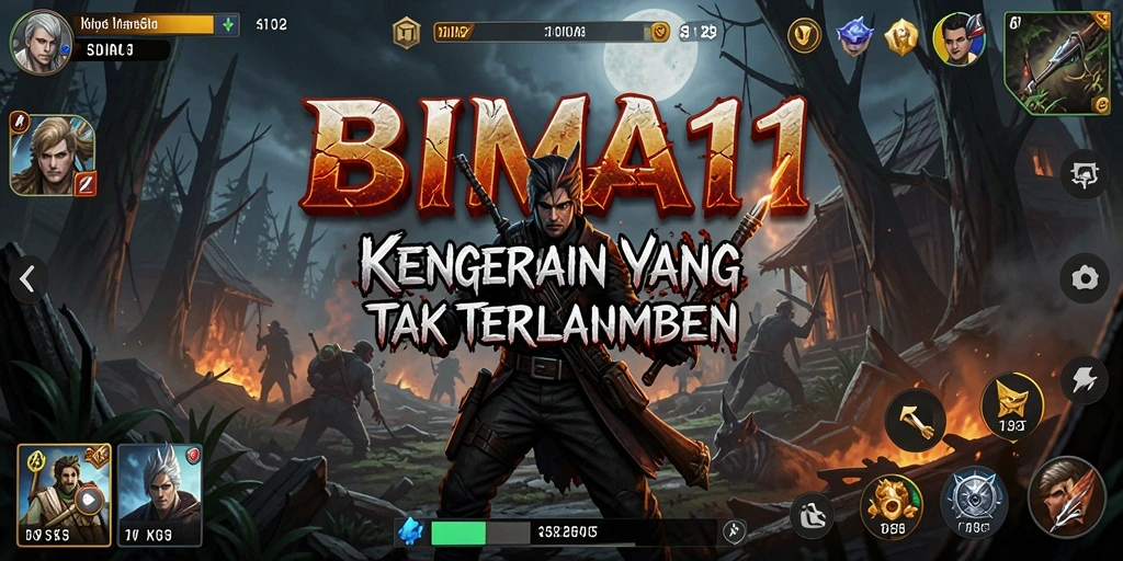 Tampilan gameplay BIMA11 yang mengerikan dengan suasana mencekam.