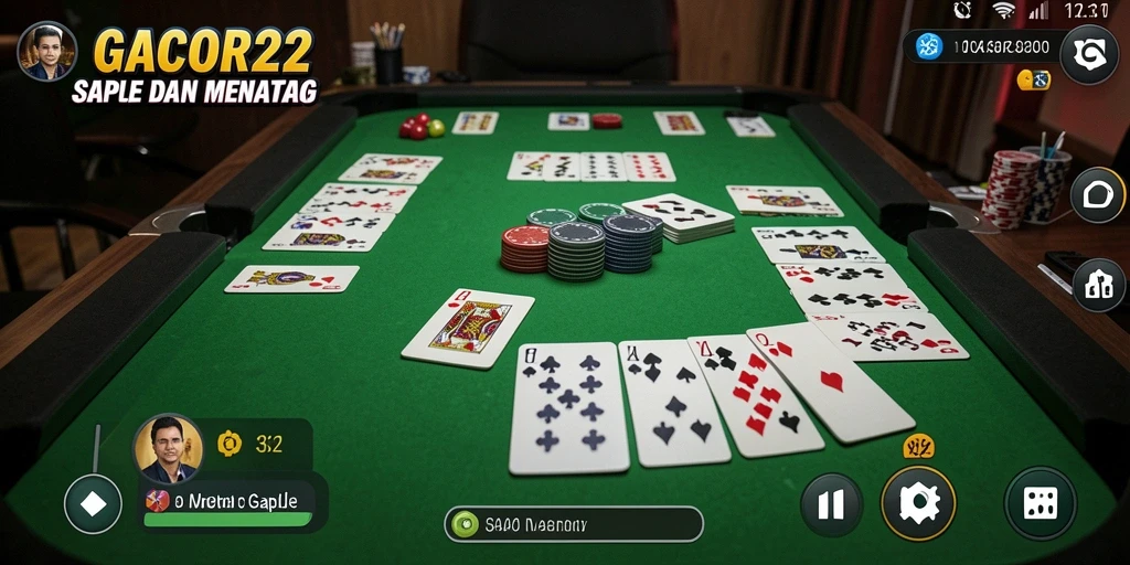 Gameplay seru GACOR22 yang menampilkan pertandingan Gaple.