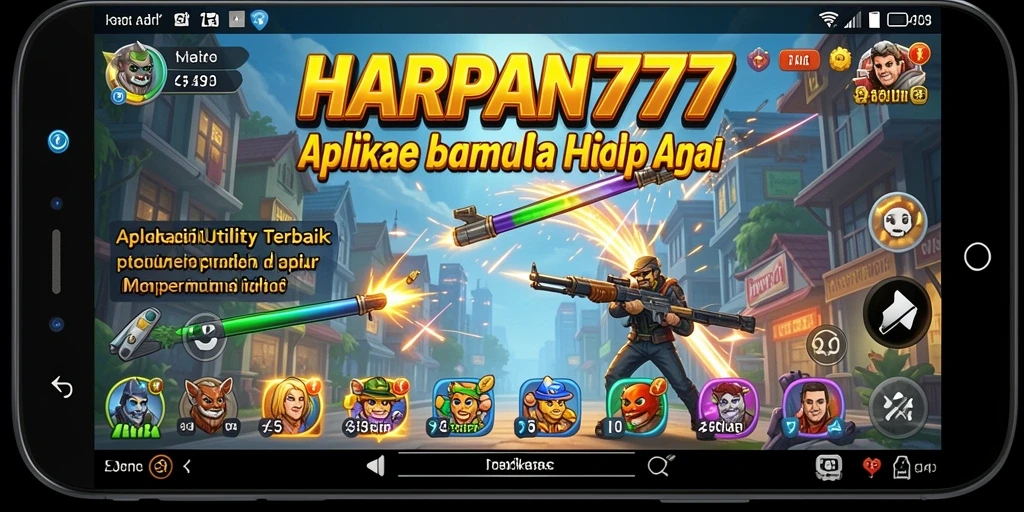 Screenshot utama HARAPAN777 menampilkan tampilan antarmuka aplikasi Utility.