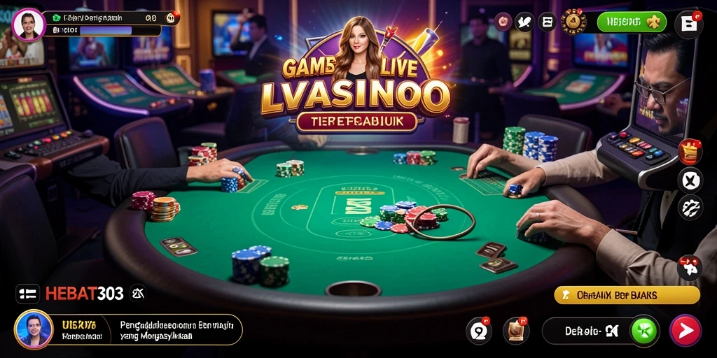 Tampilan gameplay HEBAT303 yang menarik dengan dealer langsung.