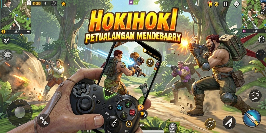 Tangkapan layar HOKIHOKI menampilkan aksi gameplay yang intens dan mendebarkan.