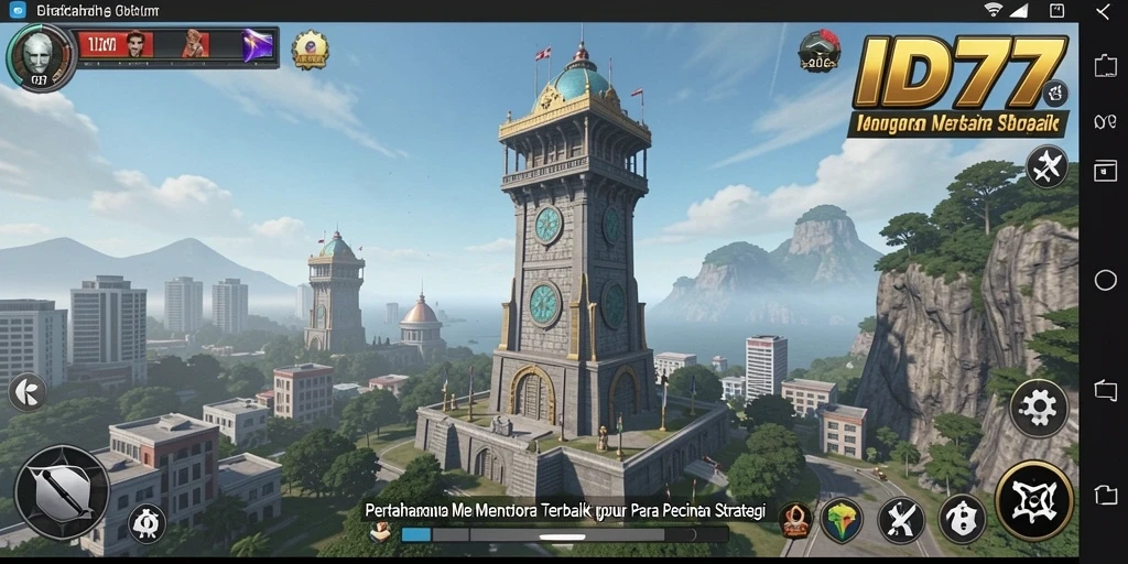 Tangkapan layar menampilkan gameplay menegangkan pada ID777 yang melibatkan strategi Tower Defense.