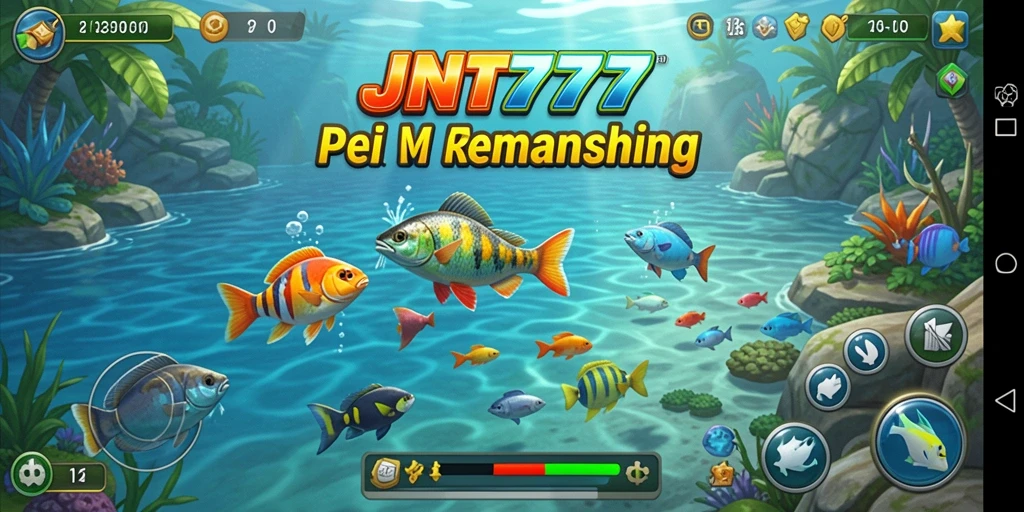 Tampilan gameplay JNT777 yang menarik saat memancing.