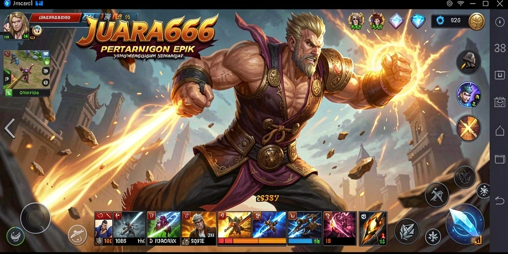Tampilan intens dari gameplay JUARA666 yang mendebarkan.