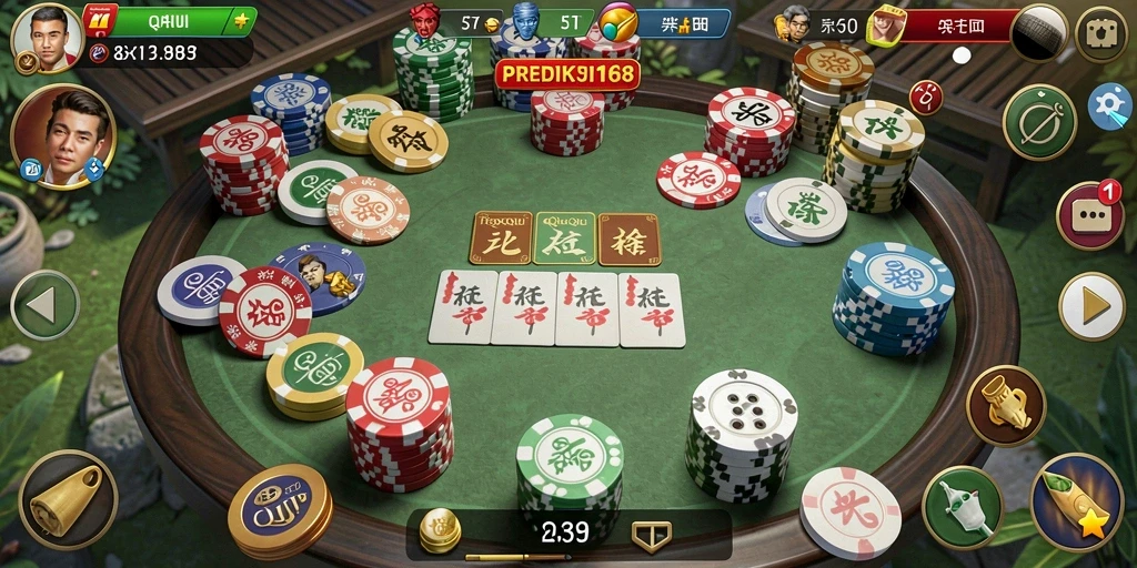 Tampilan seru dari gameplay PREDIKSI168 QiuQiu.