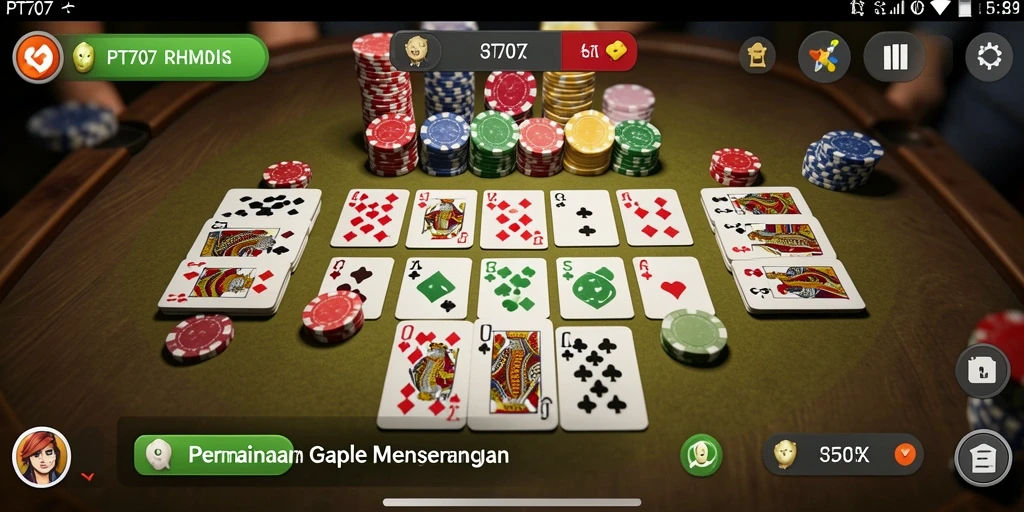 Tampilan gameplay Gaple yang menarik dan interaktif.