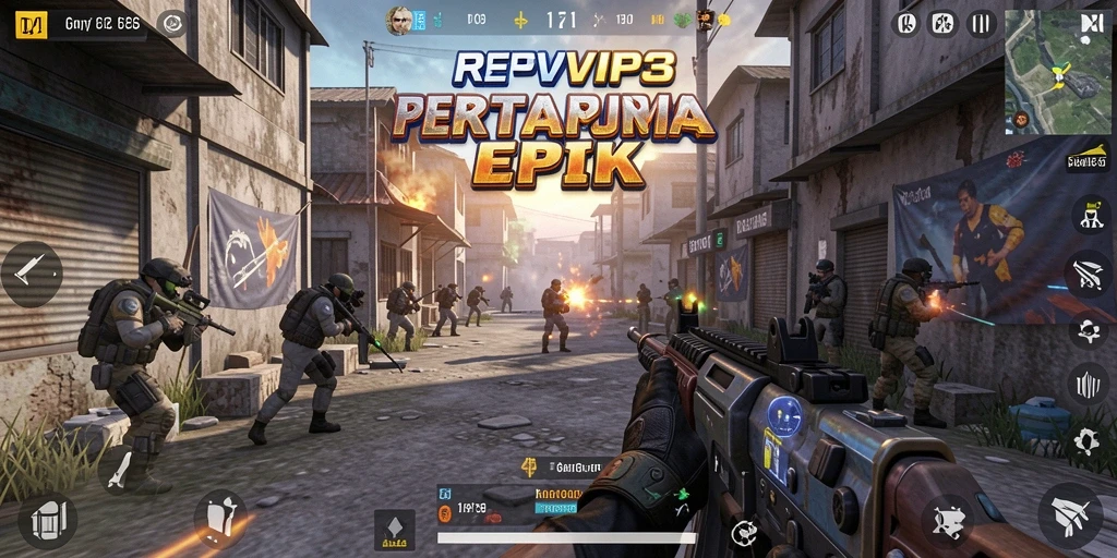 Tampilan gameplay intens di RPVIP3 dengan grafis yang menakjubkan.