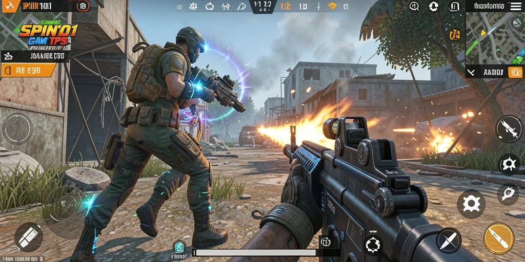 Gameplay menarik dalam SPIN101, tunjukkan keahlianmu sebagai penembak.