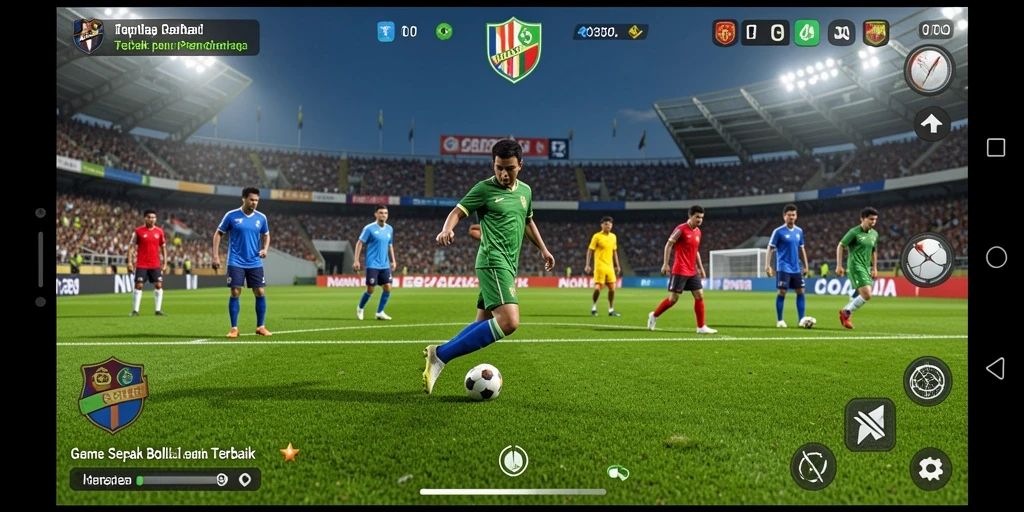 Gameplay T6 yang memukau dengan aksi sepak bola seru.