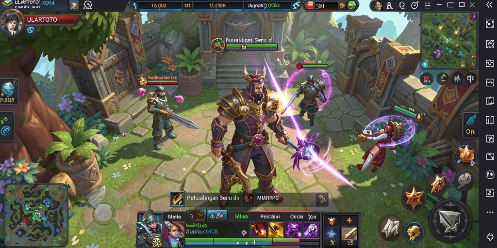 Screenshot permainan ULARTOTO menampilkan aksi seru dalam dunia MMORPG.