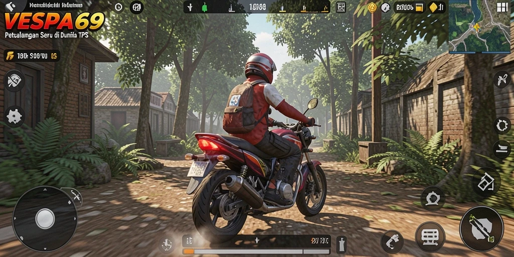Gambaran aksi seru dalam gameplay TPS VESPA69.