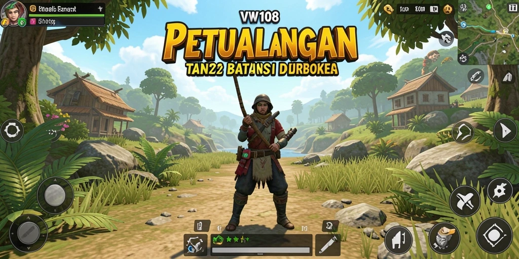 Screenshot VW108 menampilkan petualangan seru di dunia terbuka yang luas.