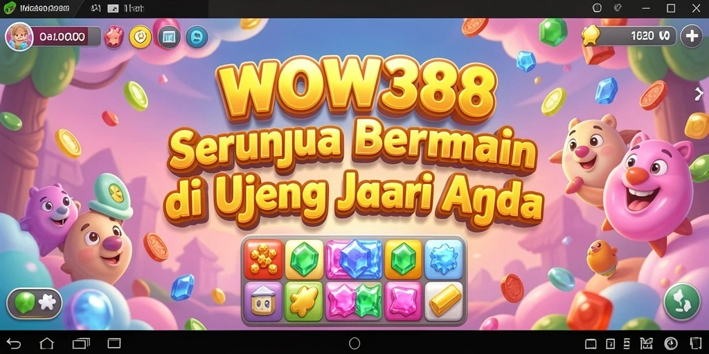 Tampilan gameplay WOW388 yang menantang dan berwarna-warni.